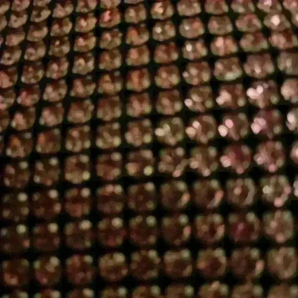 Urban Expressions jeweled bag pink with black lining knotted strap zip inside. - Picture 3 of 13